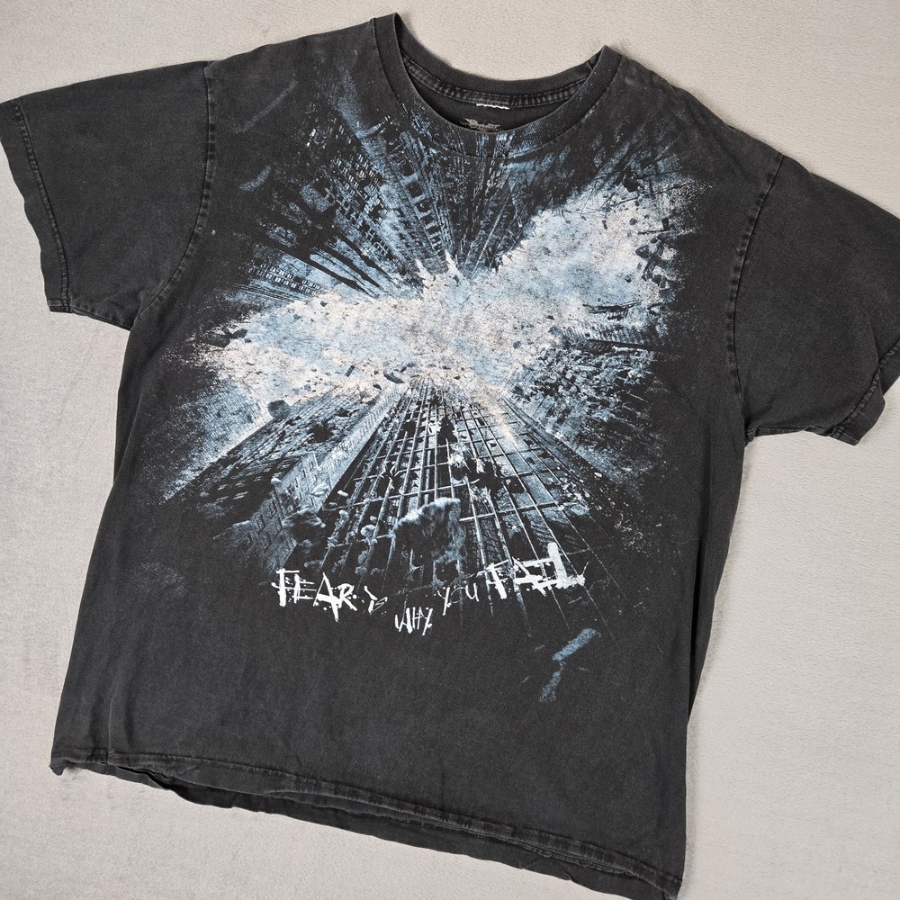 Batman‎ The Dark Knight T Shirt Mens XL Fear Is Why Your Fail Graphic Black Y2k